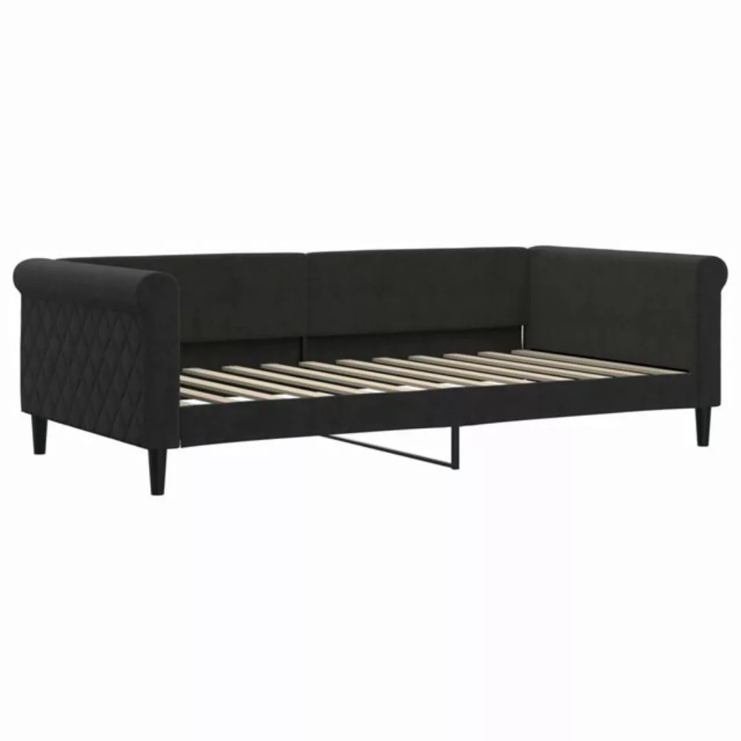 vidaXL Bett, Tagesbett Schwarz 100x200 cm Samt günstig online kaufen