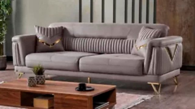 Xlmoebel 3-Sitzer Couch Polster 3 Sitzer Stoff Sofa Wohnzimmer Luxus, 1 Tei günstig online kaufen