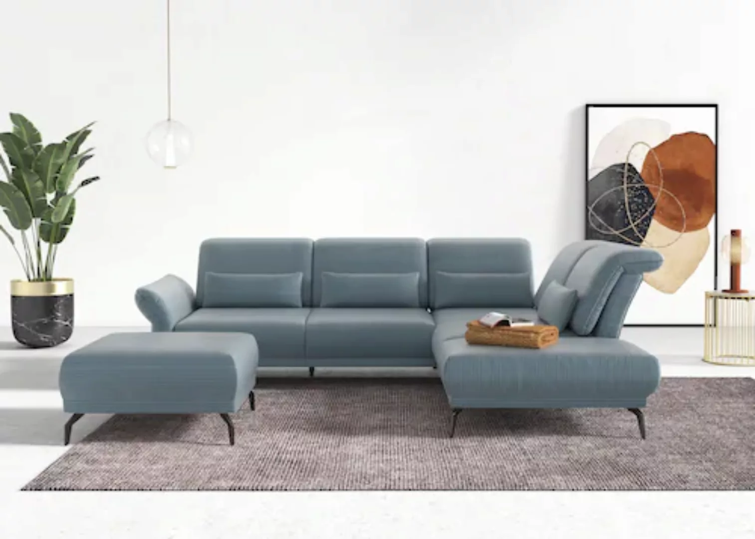INOSIGN Ecksofa »Coco L-Form«, Sitztiefen-, Arm- und Kopfteilverstellung, C günstig online kaufen