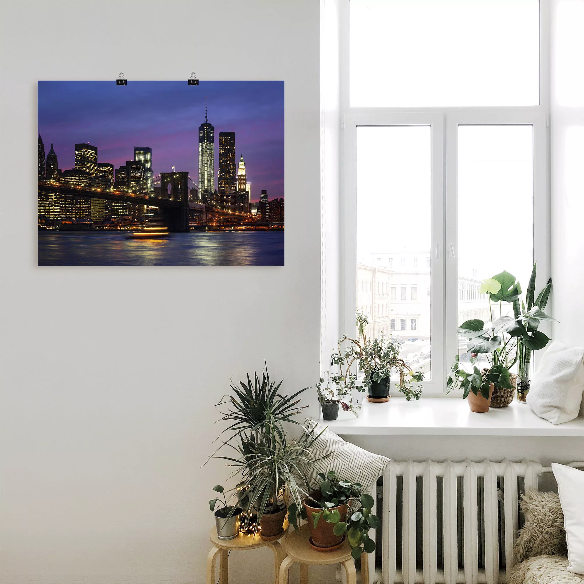 Artland Wandbild "Brooklyn Bridge", Amerika, (1 St.), als Poster, Wandaufkl günstig online kaufen