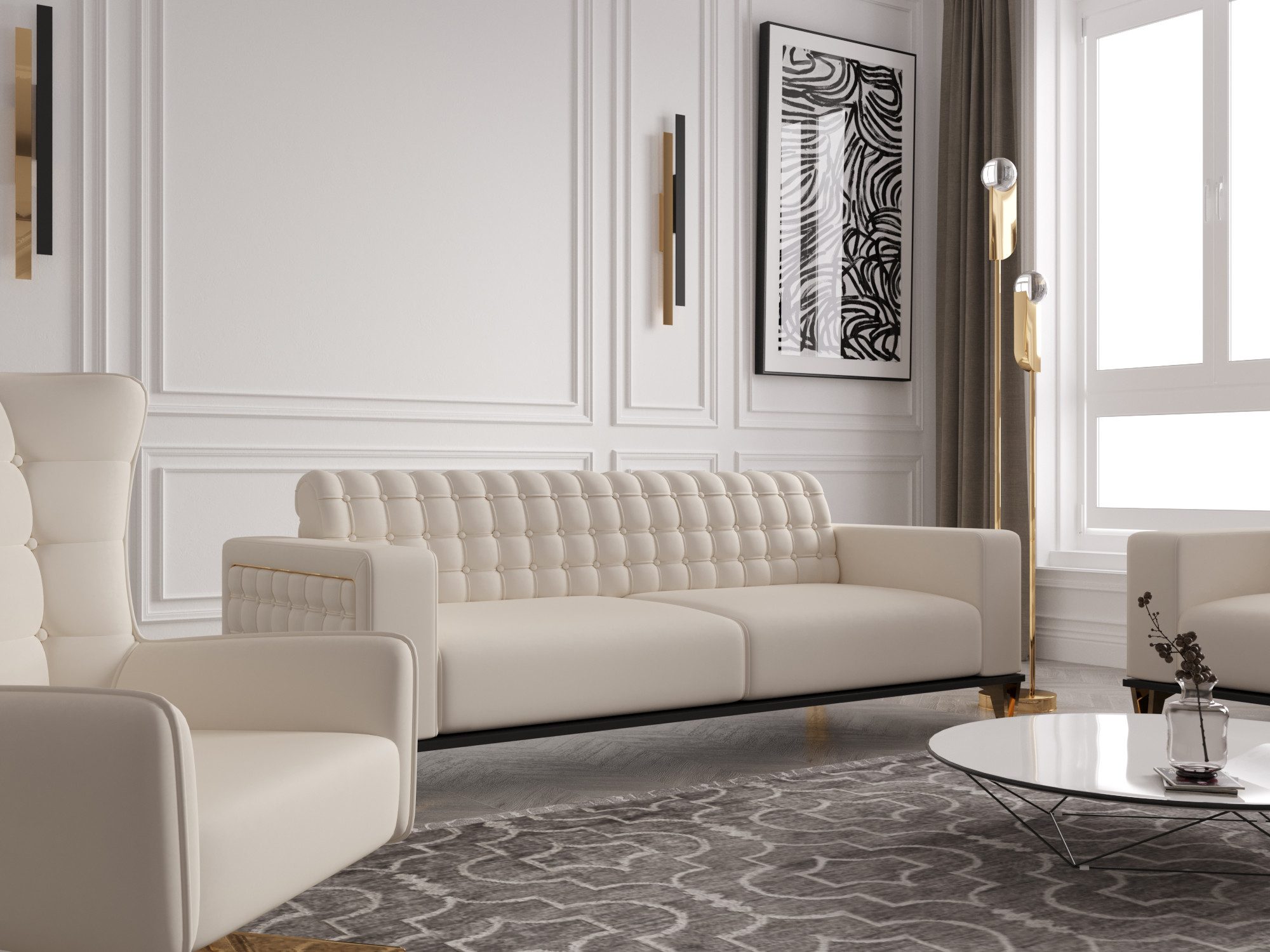 Möbeldreams Chesterfield-Sofa Sofa-Set Tina 3-2-1/3-3-1 / günstig online kaufen