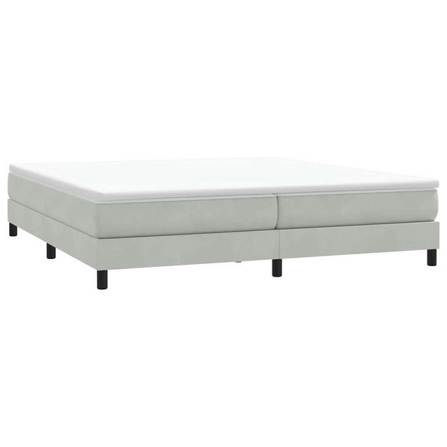 vidaXL Bett Boxspringbett ohne Matratze Hellgrau 200x210 cm Samt günstig online kaufen