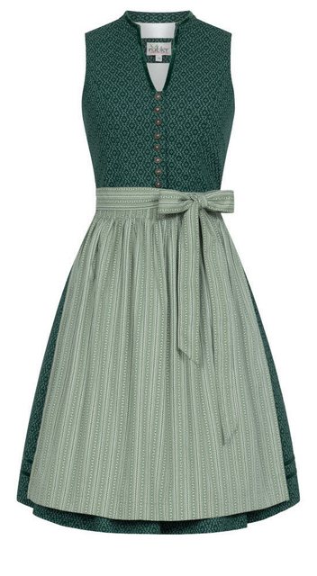 Nübler Trachtenkleid Midi Dirndl Frieda in Grün von Nübler günstig online kaufen