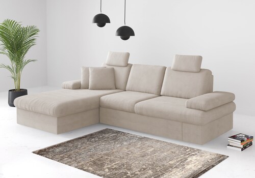 sit&more Ecksofa »Moreno«, mit Armteilverstellung,wahlweise mit Bettfunktio günstig online kaufen