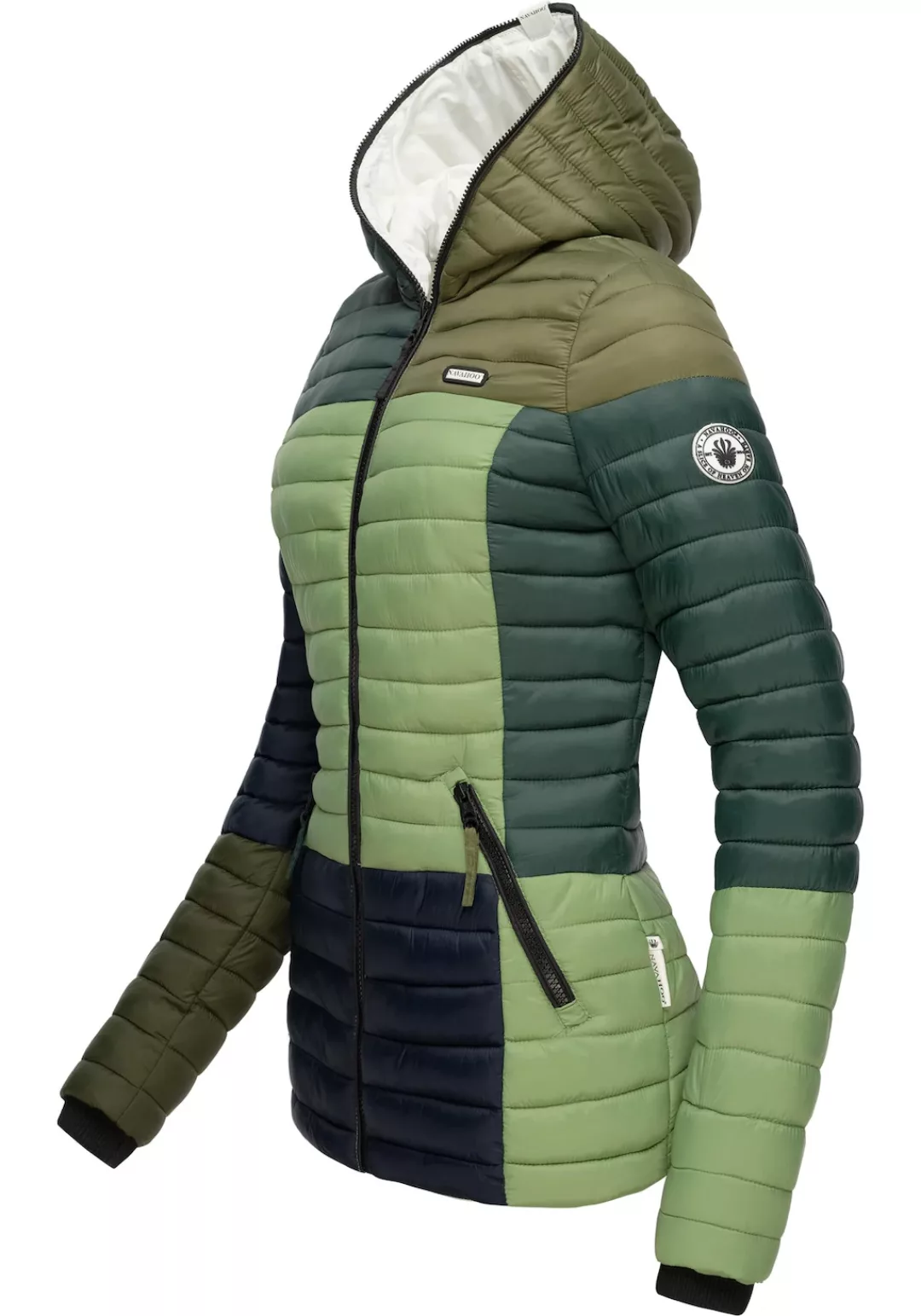 Navahoo Steppjacke "Multikulti", mit Kapuze, stylische Colorblocking Überga günstig online kaufen