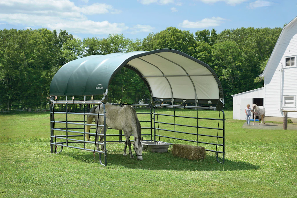 ShelterLogic Foliengerätehaus "Weidezelt Überdachung", 13,7m², Grün günstig online kaufen