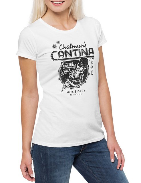 Urban Backwoods Print-Shirt Chalmun's Cantina Vintage III Damen T-Shirt Kri günstig online kaufen