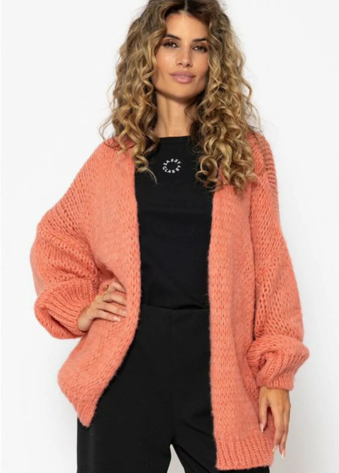 SASSYCLASSY Cardigan Lässiger Strick Cardigan, Made in Italy günstig online kaufen