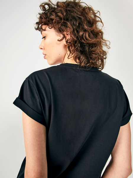#Eib - Damen T-shirt Aus Bio-baumwolle Mit Turn-up günstig online kaufen