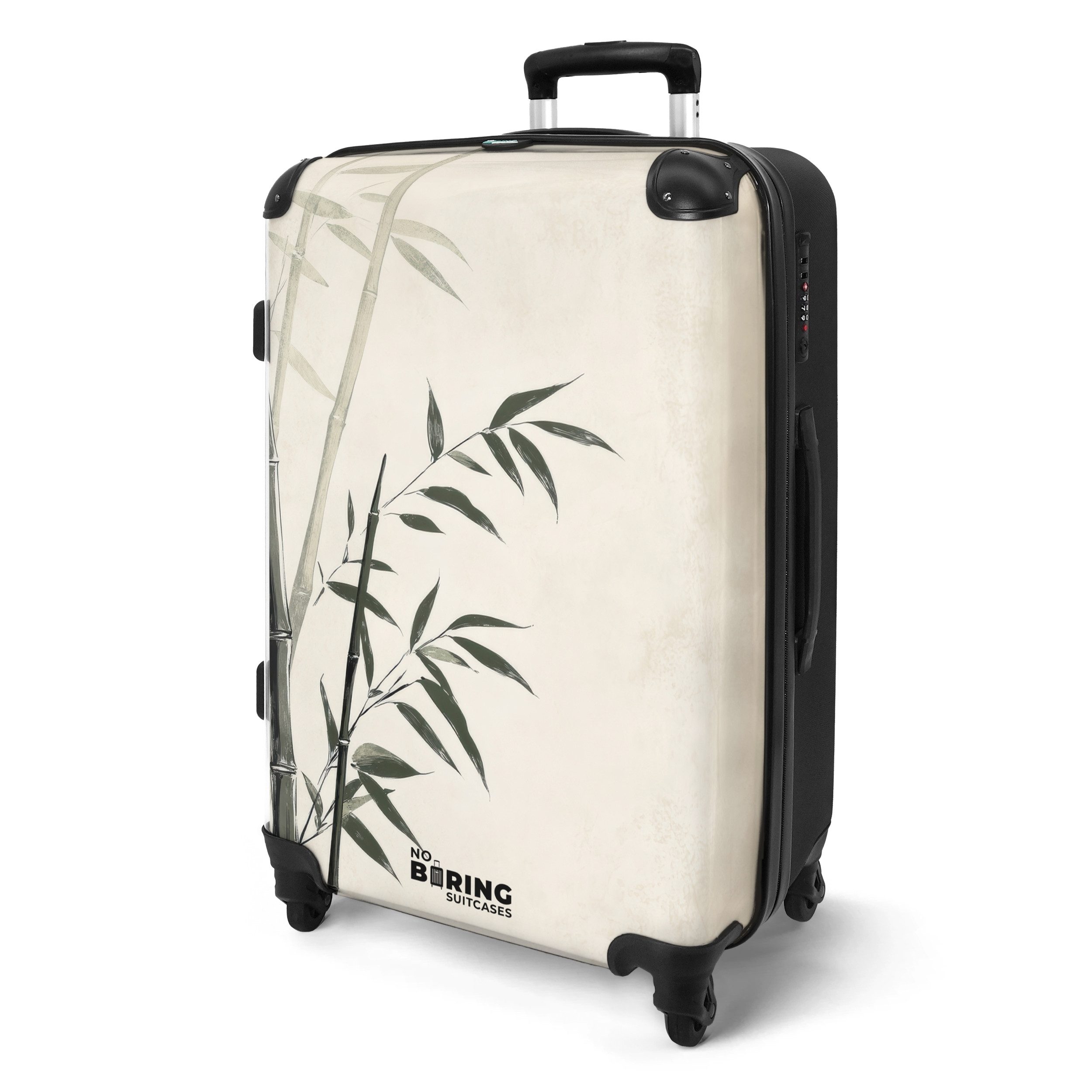 NoBoringSuitcases.com© Hartschalen-Trolley Bambus-Illustration auf cremefar günstig online kaufen