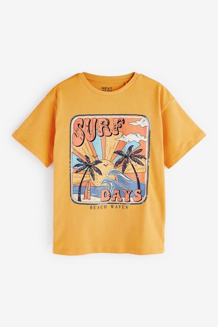 Next T-Shirt Oversized Fit T-Shirt mit Pailletten, Surf Days (1-tlg) günstig online kaufen