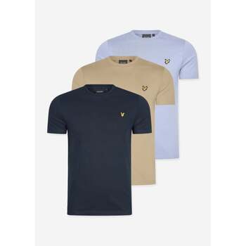 Lyle & Scott  T-Shirts & Poloshirts 3 pack t-shirt - Dark Navy - Crafted Bl günstig online kaufen