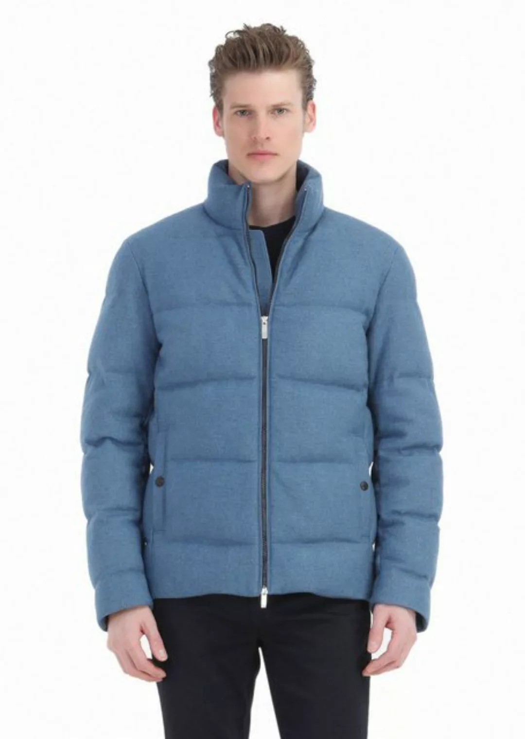 RAMSEY Winterjacke Blaue Webmantel günstig online kaufen