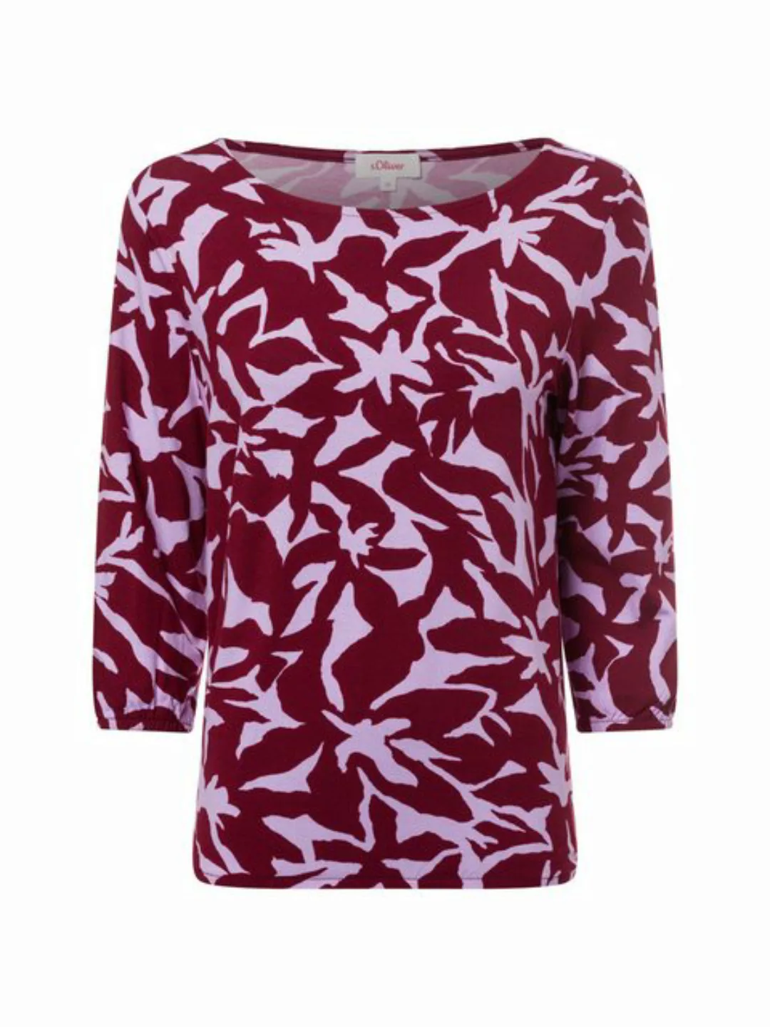 s.Oliver 3/4-Arm-Shirt Shirt mit All-over-Print aus Viskosestretch günstig online kaufen