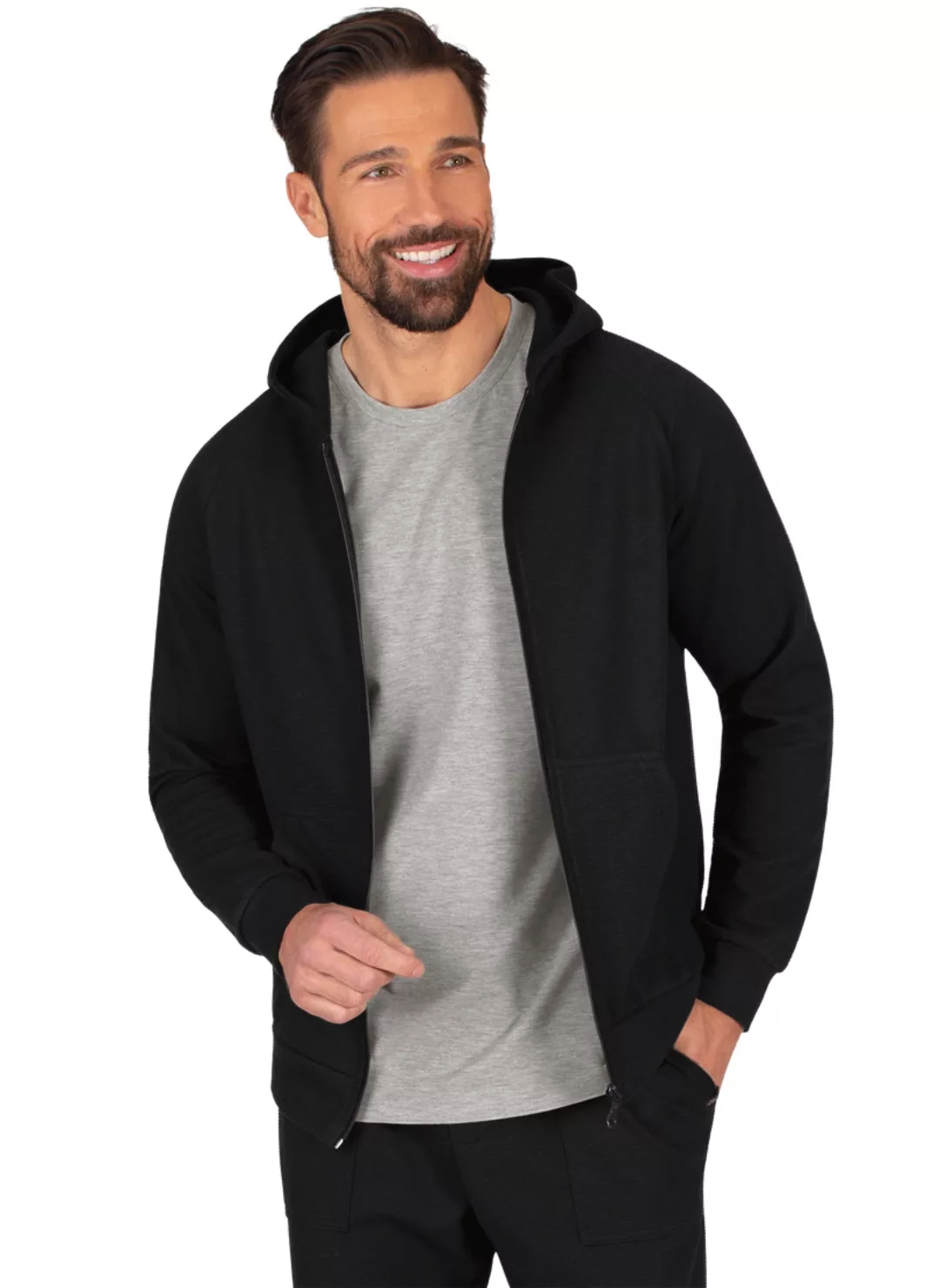 Trigema Sweatjacke "TRIGEMA Kapuzenjacke mit praktischen Taschen" günstig online kaufen