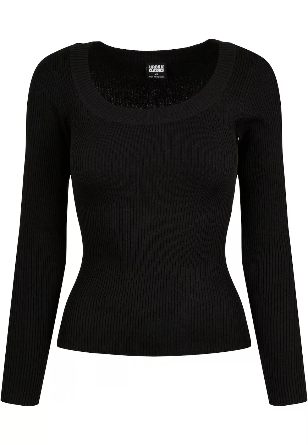 URBAN CLASSICS Rundhalspullover "Urban Classics Damen Ladies Wide Neckline günstig online kaufen