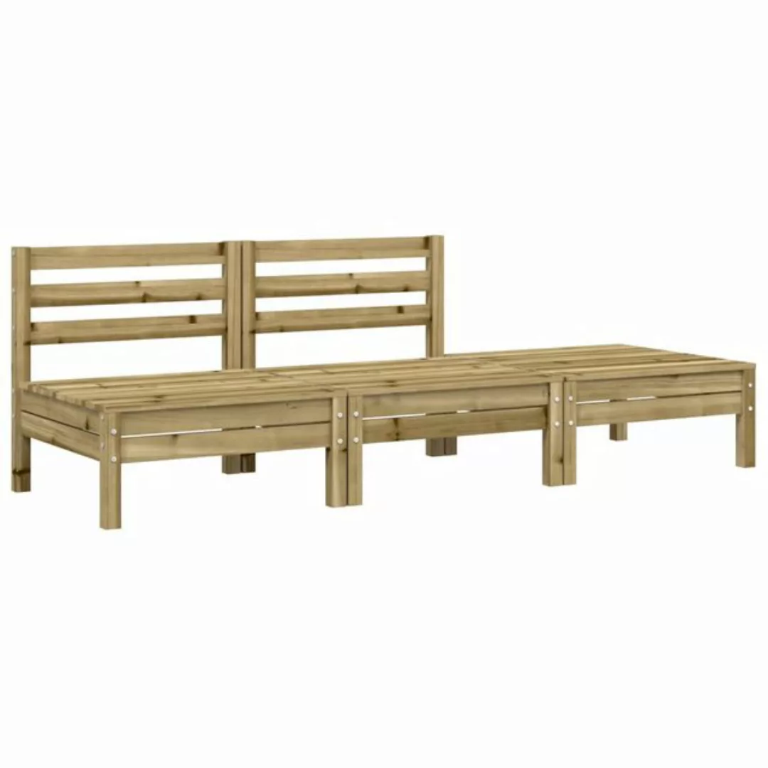 vidaXL Sofa, Gartensofa 3-Sitzer Kiefernholz Imprägniert günstig online kaufen