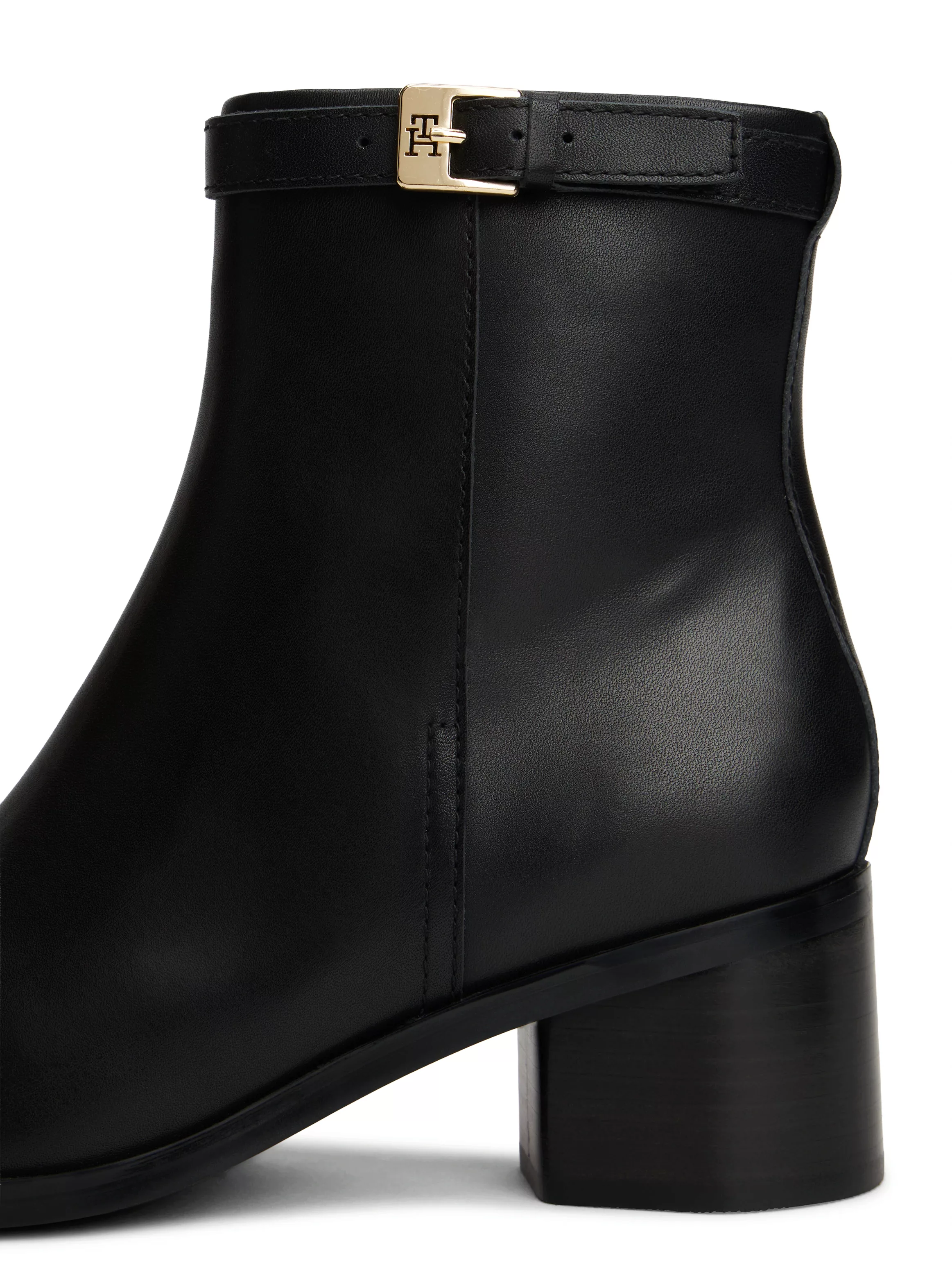 Tommy Hilfiger Stiefelette "TH BUCKLE RIDING MID HEEL BOOTIE", Blockabsatz, günstig online kaufen