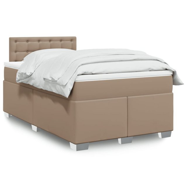 vidaXL Boxspringbett, Boxspringbett Matratze Cappuccino-Braun 120x200cm Kun günstig online kaufen