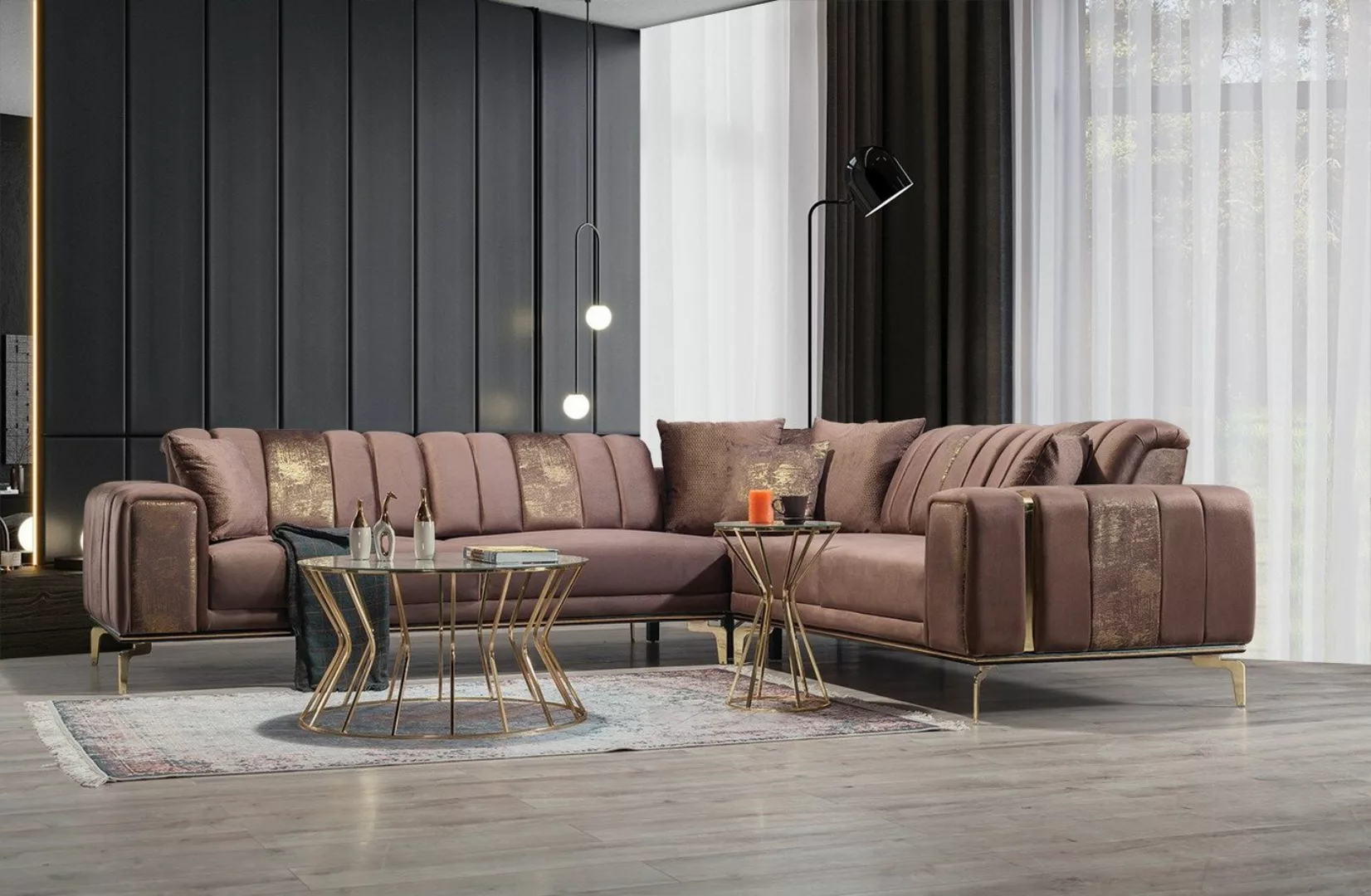 Villa Möbel Ecksofa Eden, 1, Quality Made in Turkey- Pflegeleichter Mikrofa günstig online kaufen