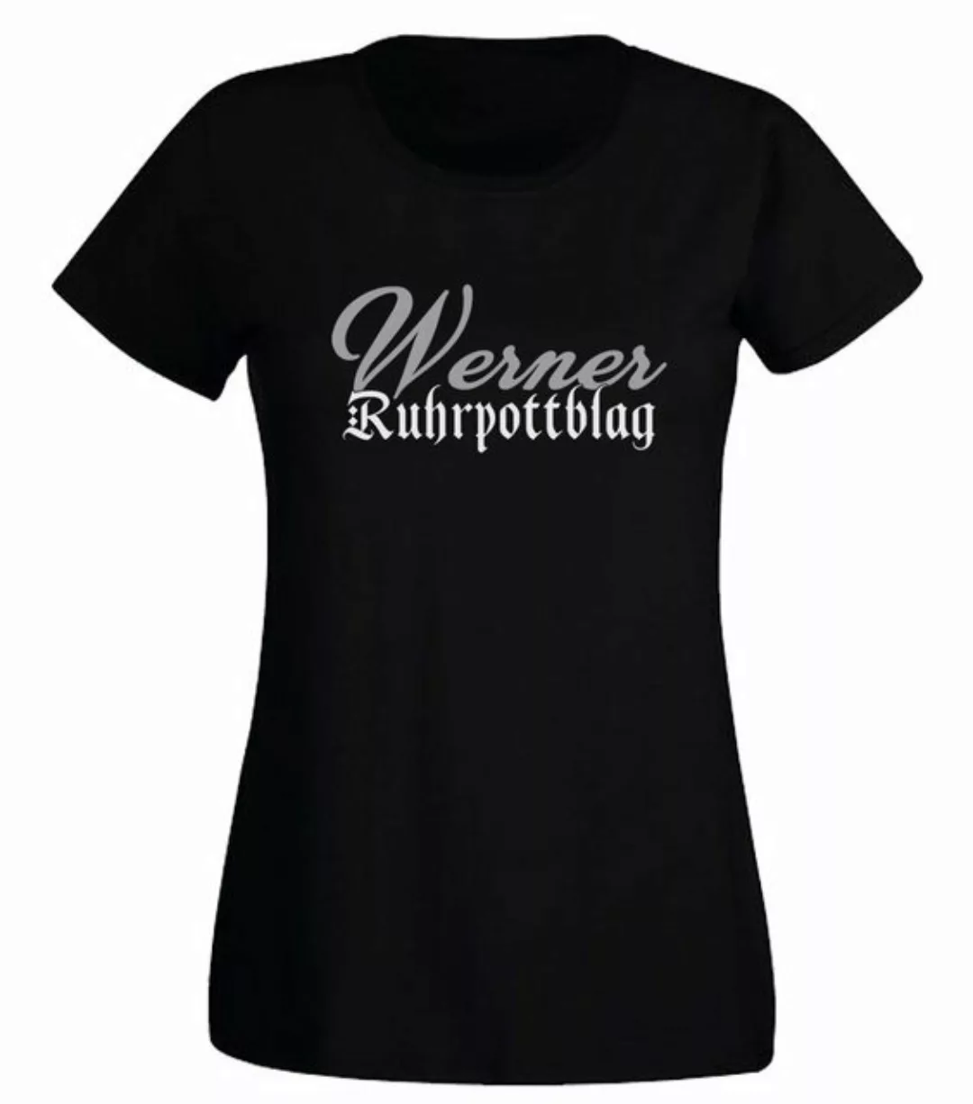 G-graphics T-Shirt Werner Ruhrpottblag Slim-fit Damen T-Shirt mit Ruhrgebie günstig online kaufen