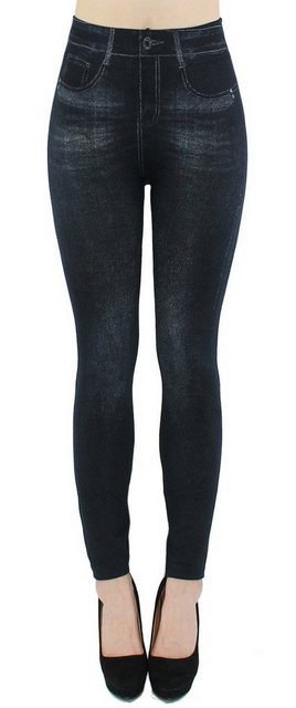 dy_mode Thermoleggings Thermo Leggings Damen Jeggings Gefüttert Jeans-Optik günstig online kaufen