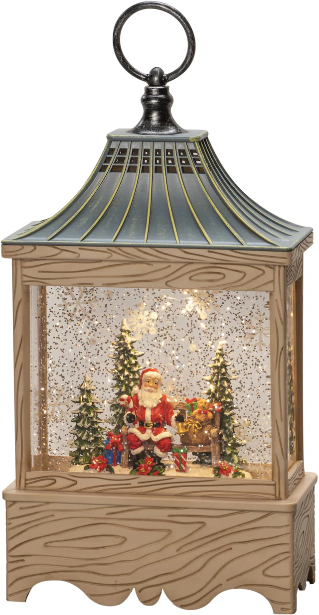 KONSTSMIDE LED Laterne »Wasserlaterne Santa und Baum, Weihnachtsdeko«, natu günstig online kaufen