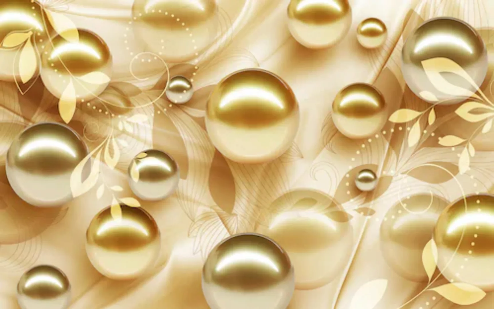 Papermoon Fototapete »Goldene Kugeln« günstig online kaufen