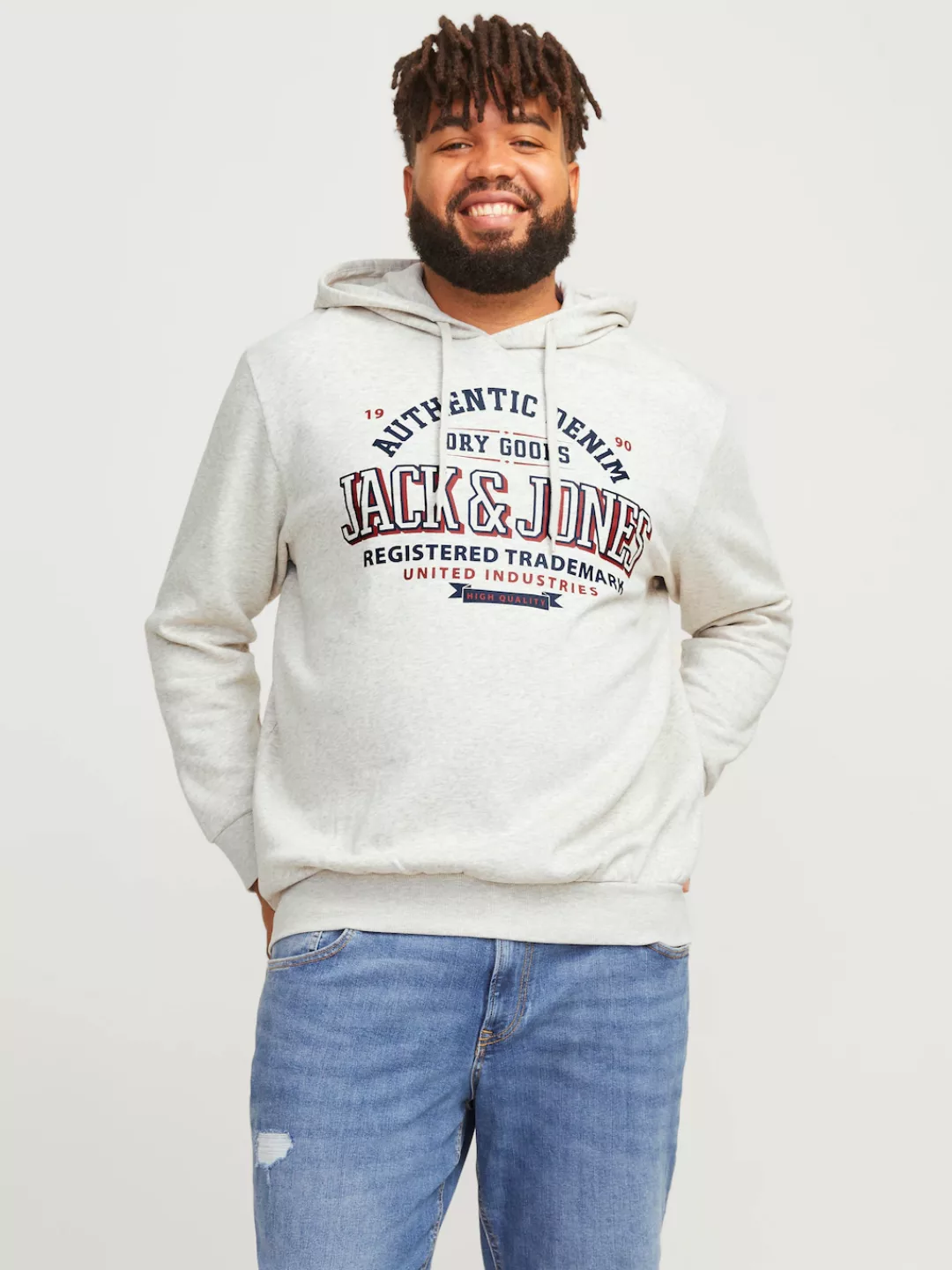 Jack & Jones PlusSize Hoodie JJELOGO SWEAT HOOD 2 COL 24/25 NOOS PLS günstig online kaufen