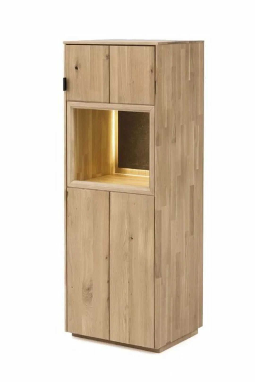 58 aufm Kessel Vitrine Vitrine Massivholz Idalia 50x140x42 Standvitrine (1- günstig online kaufen