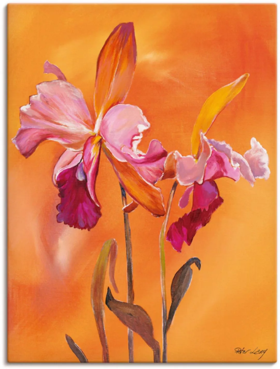 Artland Leinwandbild »Lilien-rosa«, Blumen, (1 St.), auf Keilrahmen gespann günstig online kaufen