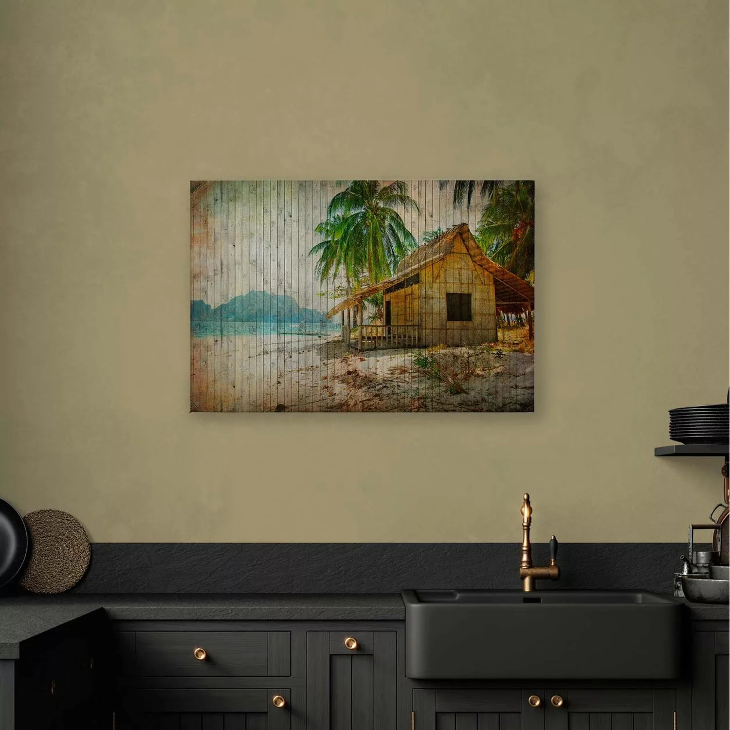 A.S. Création Leinwandbild "tahiti", Strand-Meer, (1 St.), Keilrahmen Bild günstig online kaufen