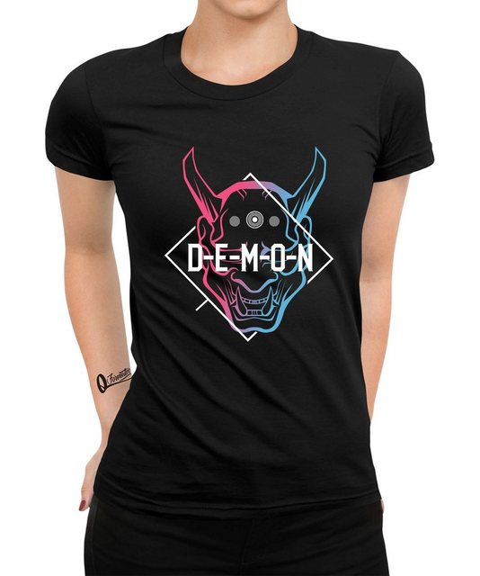 Quattro Formatee Kurzarmshirt Demon - Anime Japan Ästhetik Damen T-Shirt (1 günstig online kaufen
