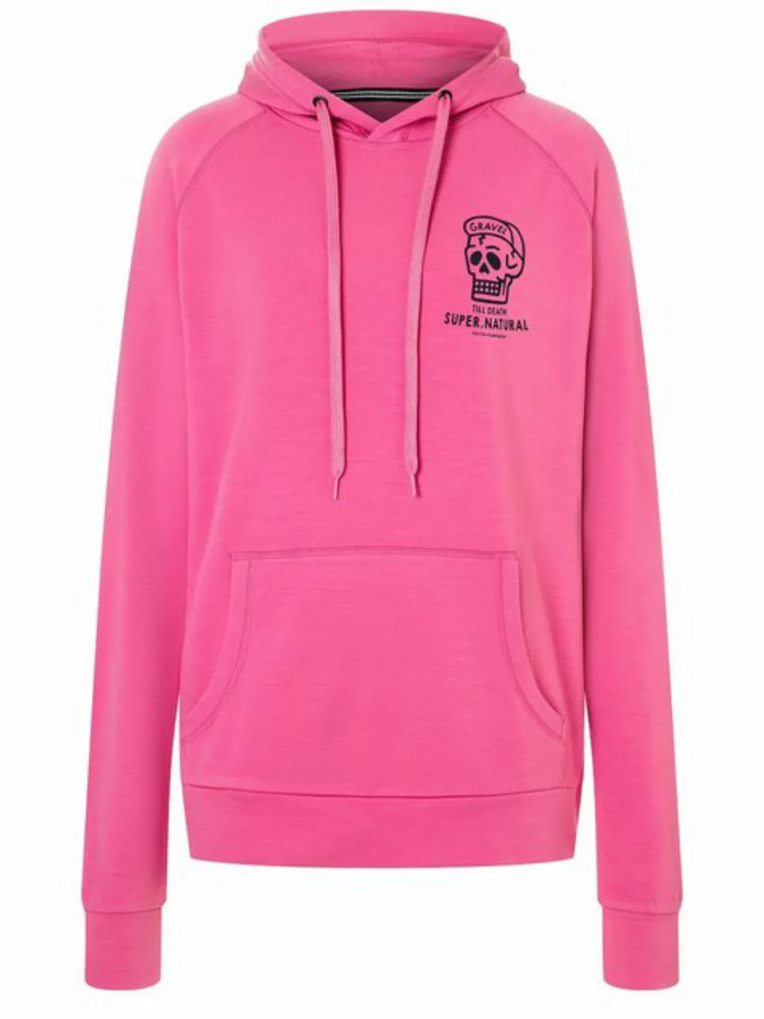 SUPER.NATURAL Hoodie für Herren, Merino FAVOURITE GRAVEL Totenkopf Motiv günstig online kaufen