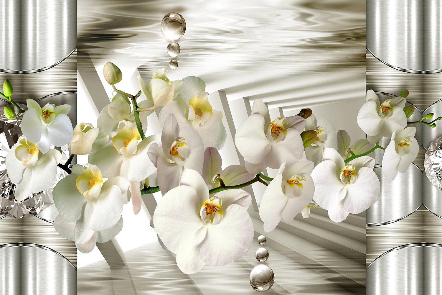 queence Leinwandbild »Susanne«, Blumen-Blumenbilder, (1 St.), Orchideenbild günstig online kaufen