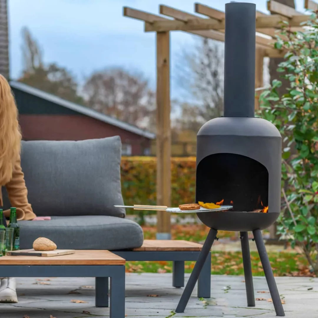 Redfire Gartenkamin Mit Bbq-grill Fuego Groß Schwarz günstig online kaufen