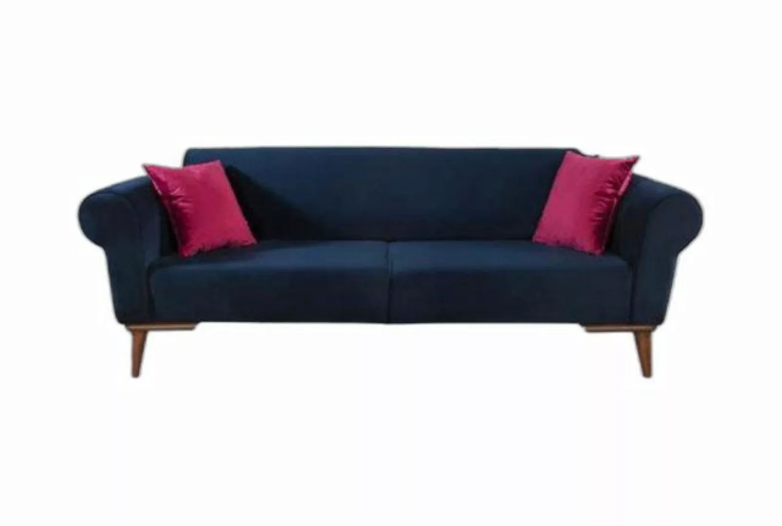 Xlmoebel Sofa Blaues Dreisitzersofa 3-Sitzer Gewebe Luxus Polstermöbel Couc günstig online kaufen