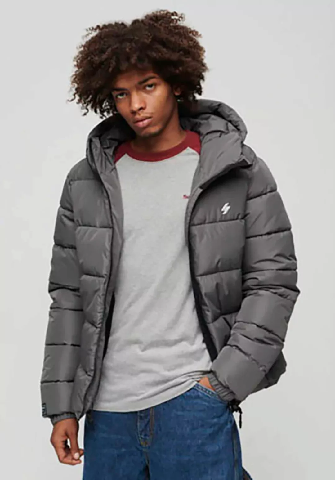 Superdry Steppjacke "HOODED SPORTS PUFFR JACKET", mit Kapuze günstig online kaufen