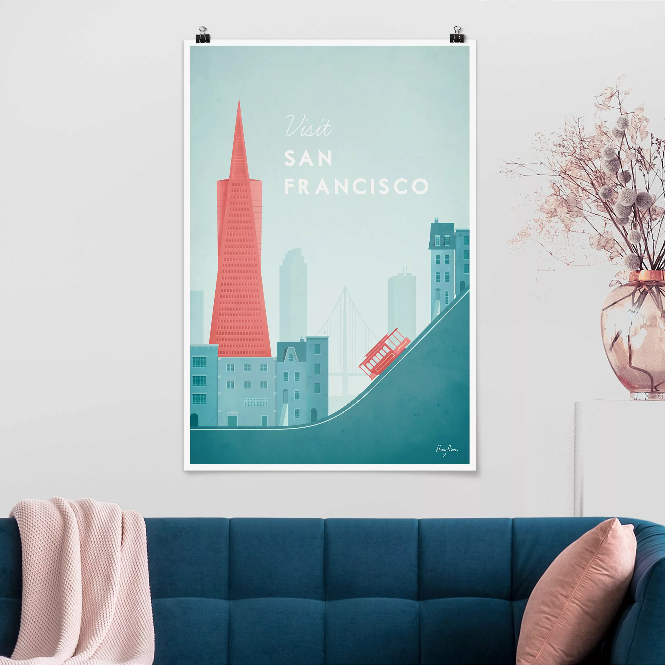 Poster Architektur & Skyline - Hochformat Reiseposter - San Francisco günstig online kaufen