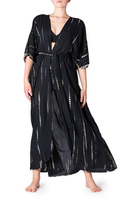 PANASIAM Tunikakleid Damen Kimono Maxi Strandkleid aus natürlicher Viskose günstig online kaufen