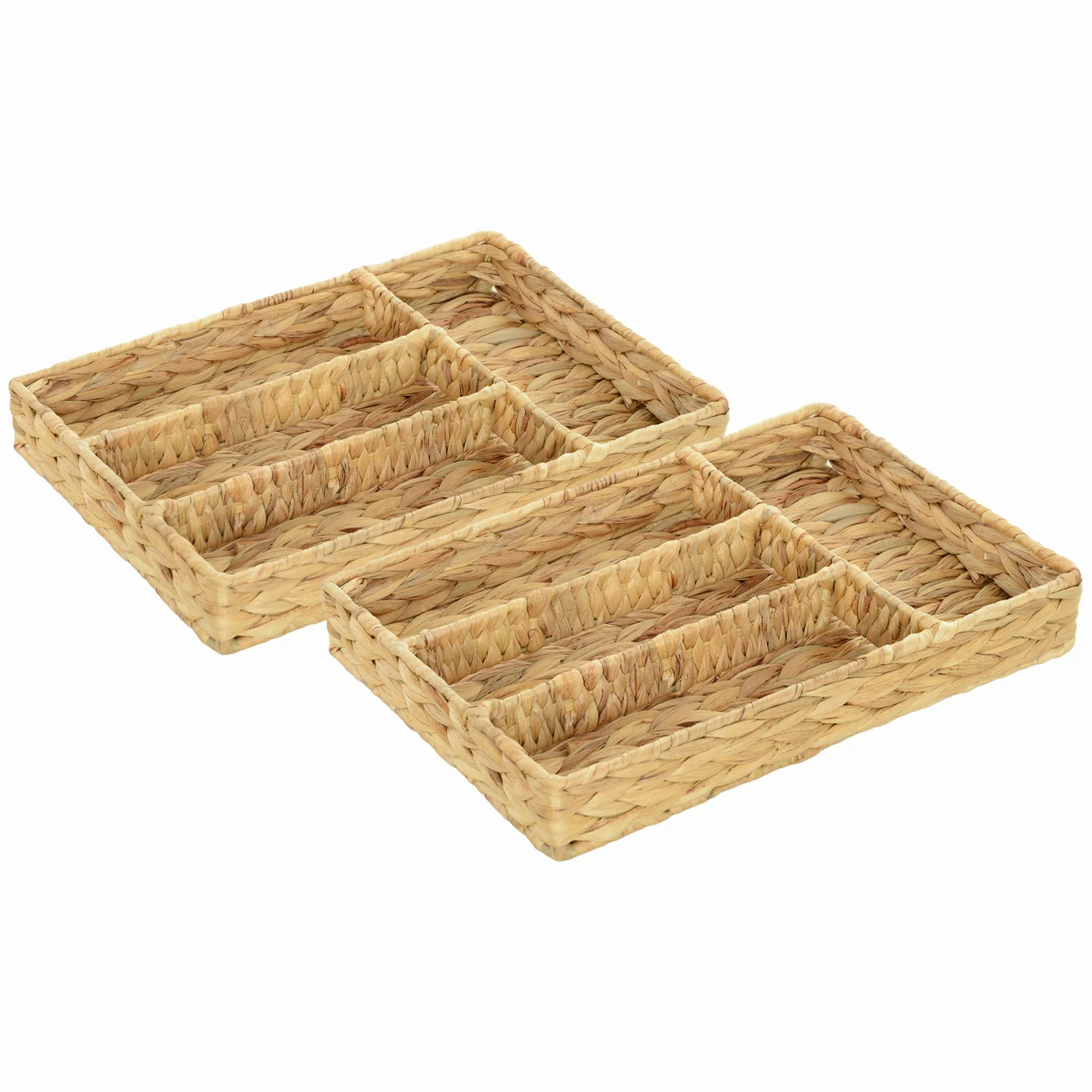 HOMCOM Aufbewahrungskorb 2er-Set, aus Wasserhyazinthe, zum günstig online kaufen