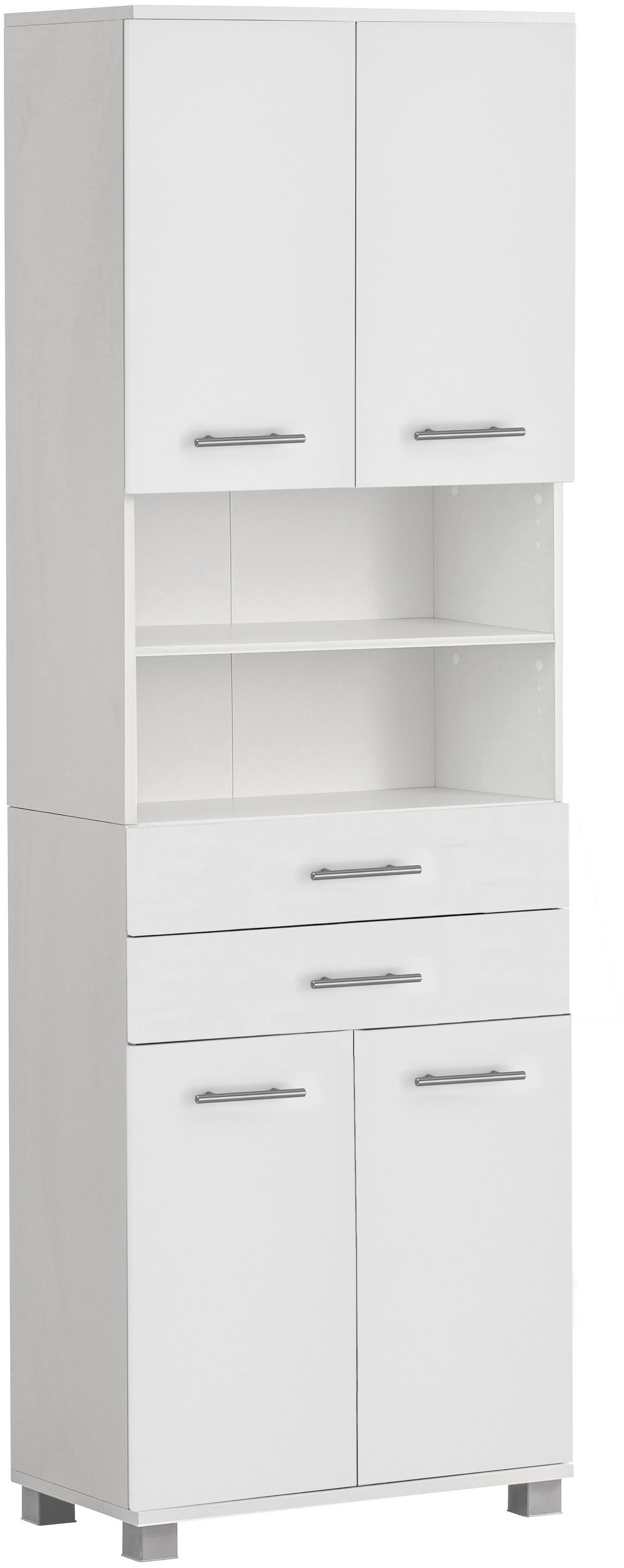 welltime Hochschrank "Emmi, Breite 59 cm", 4 Türen, Metallbeschläge günstig online kaufen