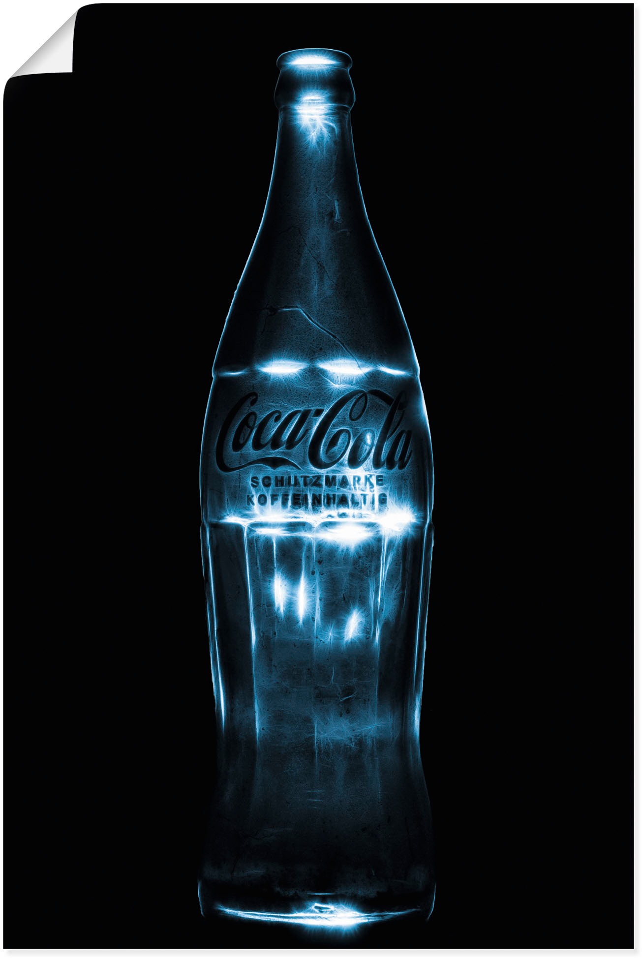 Artland Wandbild »just coke Colaflasche mit Licht beleucht«, Getränke, (1 S günstig online kaufen