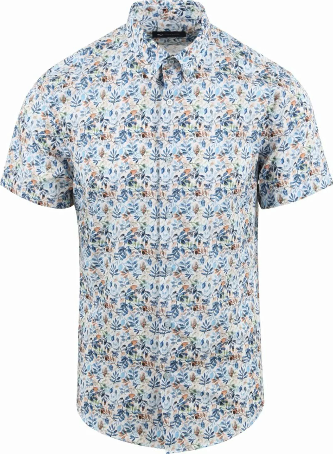 Suitable Short Sleeve Hemd Blumenmuster Blau - Größe 3XL günstig online kaufen