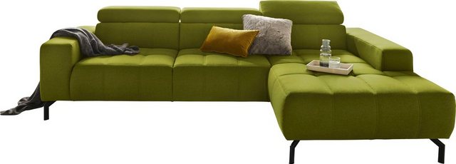 DOMO collection Ecksofa "Cunelli L-Form", wahlweise inklusive 6-fach verste günstig online kaufen