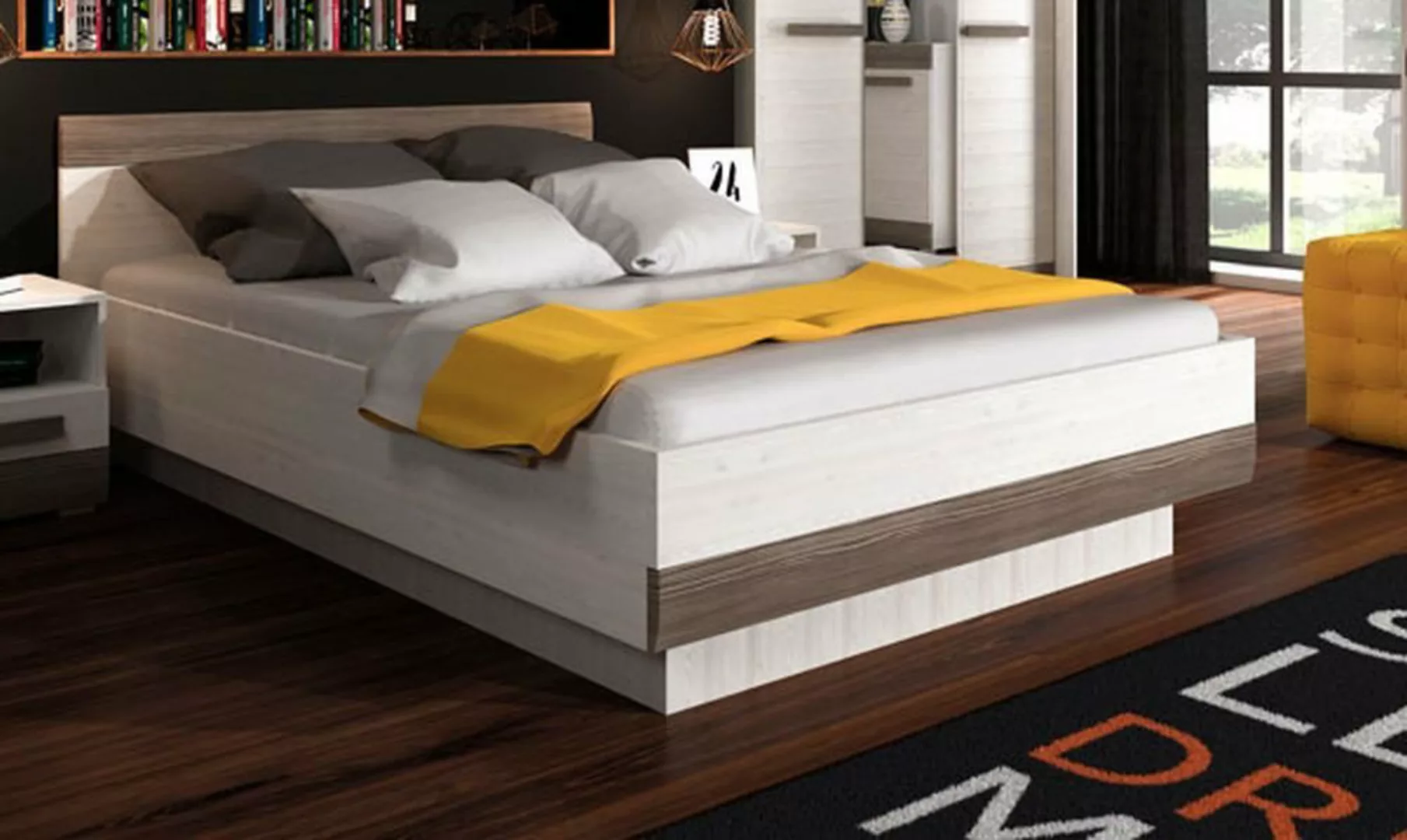 Feldmann-Wohnen Bett Blanco, B/T/H: 150 cm / 206 cm / 97 cm günstig online kaufen