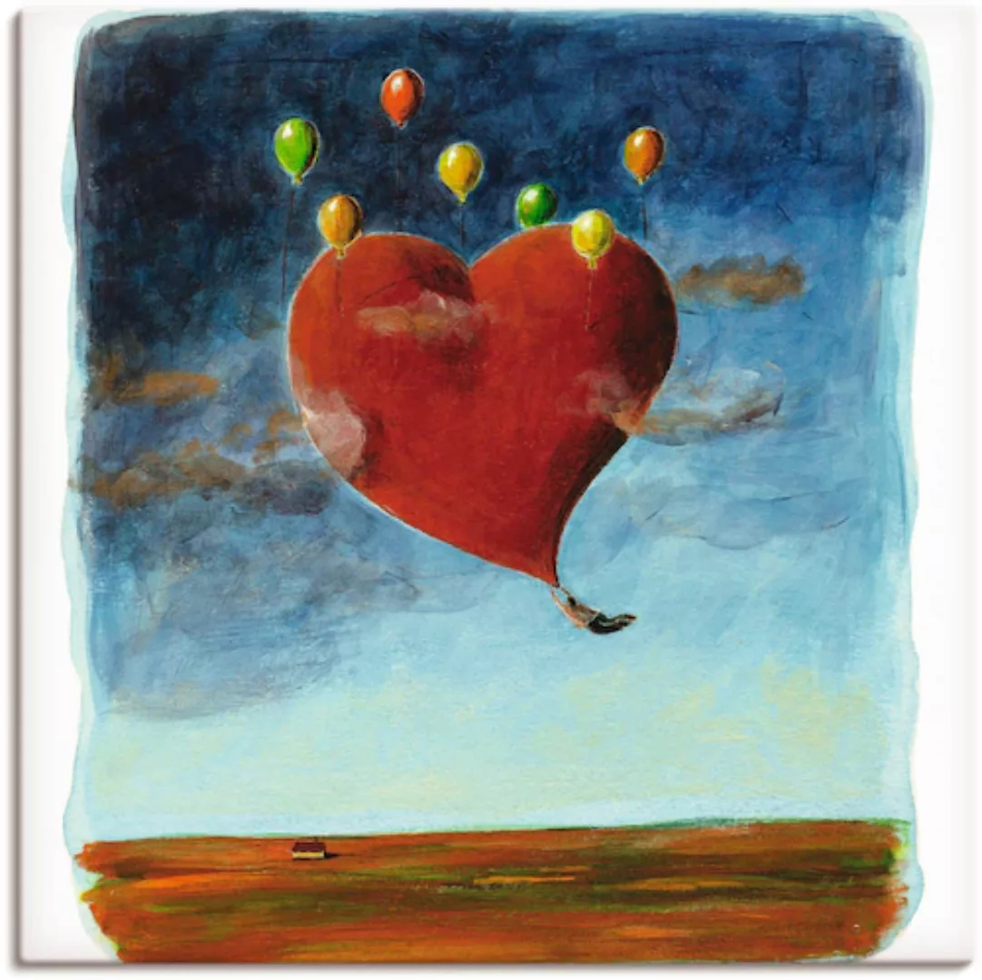 Artland Wandbild »Fliegendes Herz«, Herzen, (1 St.), als Leinwandbild in ve günstig online kaufen