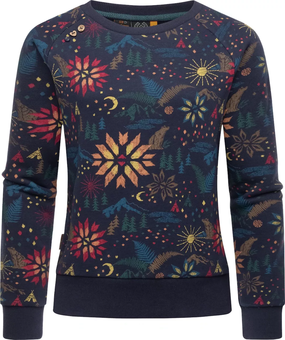 Ragwear Rundhalspullover "Johanka Print", Stylischer Damen Pullover mit coo günstig online kaufen