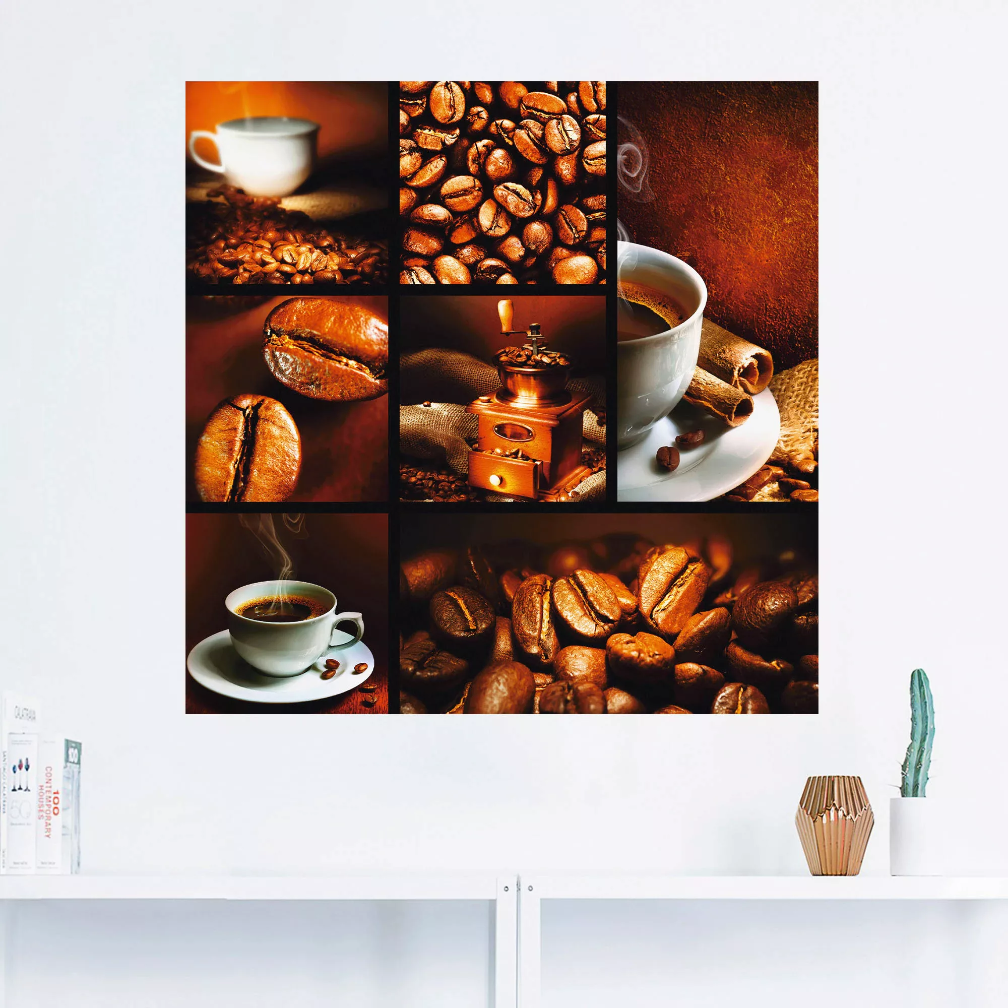 Artland Wandbild »Kaffee Collage«, Getränke, (1 St.), als Leinwandbild, Pos günstig online kaufen