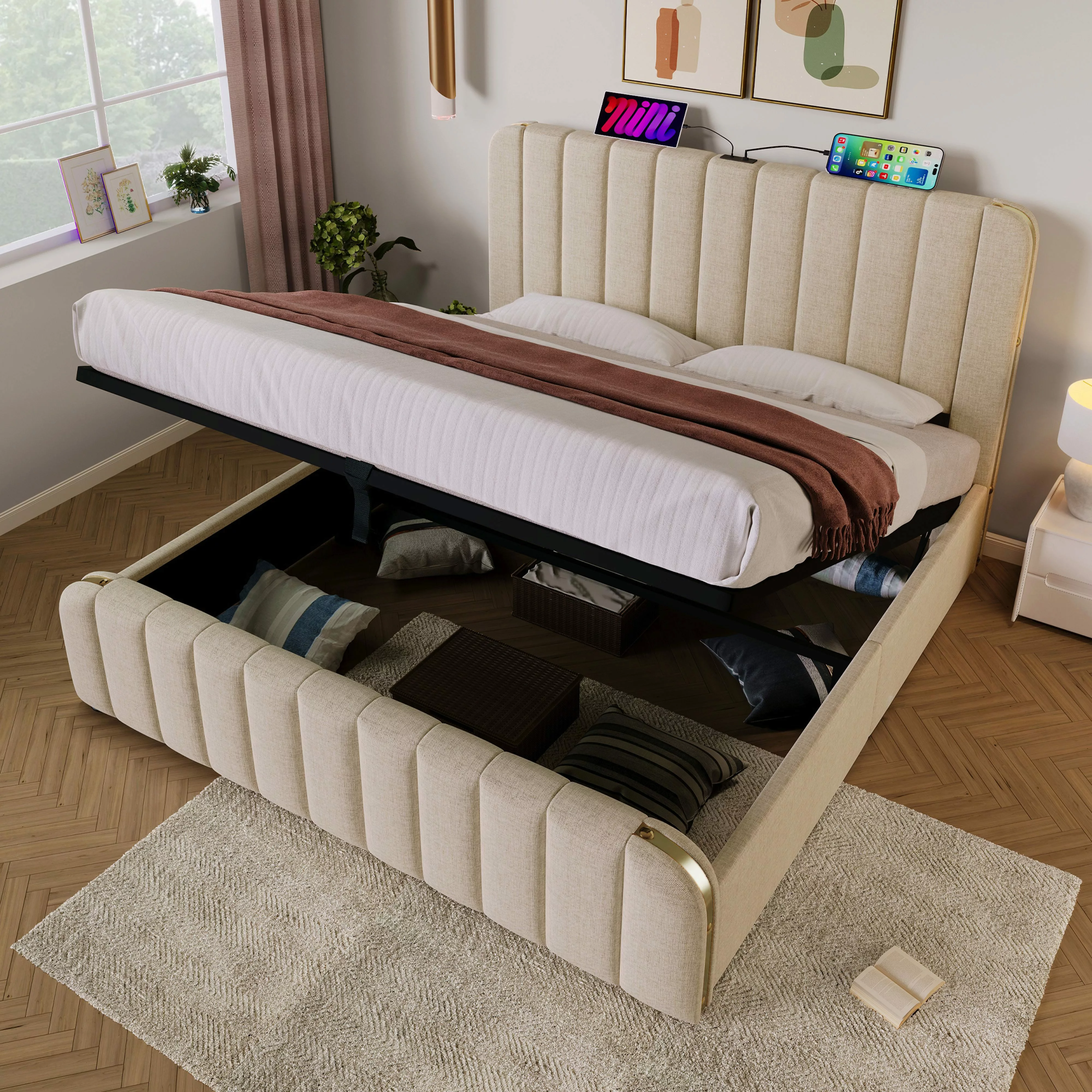 BlingBin Einzelbett Polsterbett Doppelbett (1-tlg., Modernes günstig online kaufen